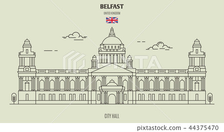 City Hall in Belfast, UK. Landmark icon City Hall in Belfast, UK. Landmark icon 44375470