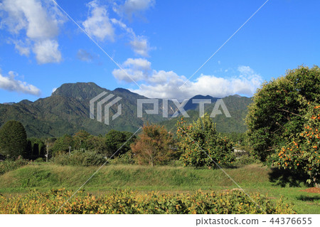 Azumino Ariake mountain foothills fall Azumino Ariake mountain foothills fall 44376655
