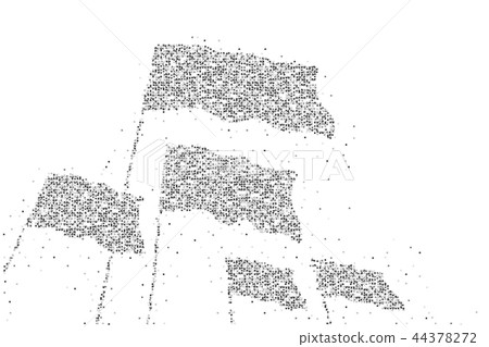 Abstract Geometric Square box pixel pattern Flag Abstract Geometric Square box pixel pattern Flag 44378272