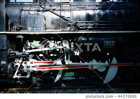 蒸汽機車(C56-94)桿和車輪大町西公園大町市 蒸汽機車(C56-94)桿和車輪大町西公園大町市 44378888