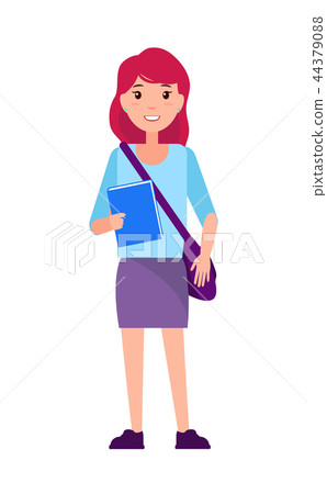Freshman First Year Sudent Girl in Purple Skirt 44379088