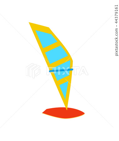 Windsurfing Board Template, Colorful Icon Poster 44379161