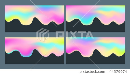 Universal holographic blur texture abstract color fills background surface vector illustration 44379974