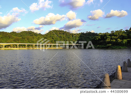 台灣,大湖公園,風景,藍天,白雲 44380699