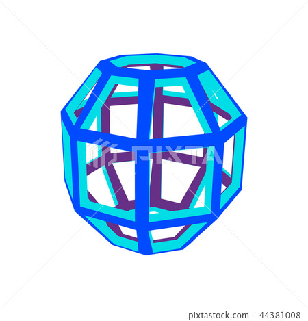 Abstract sphere wireframe. 3d Vector illustration 44381008