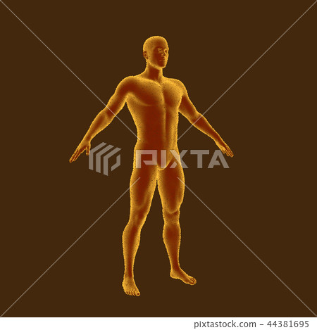 Standing man. Isolated on brown background. Standing man. Isolated on brown background. 44381695