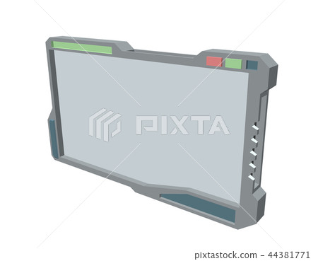 Futuristic monitor. Isolated on white background.  44381771