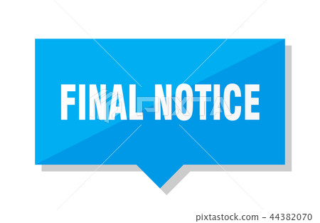 final notice price tag final notice price tag 44382070