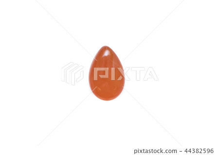 isolated polished carnelian mineral stone 44382596