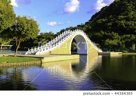 台灣,大湖公園,藍天,白雲,天空,風景 44384365