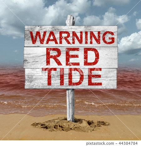 Red Tide Beach Warning 44384784
