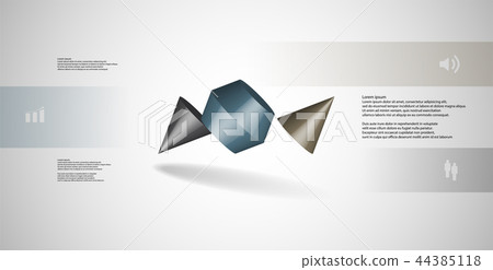 3D illustration infographic template  44385118