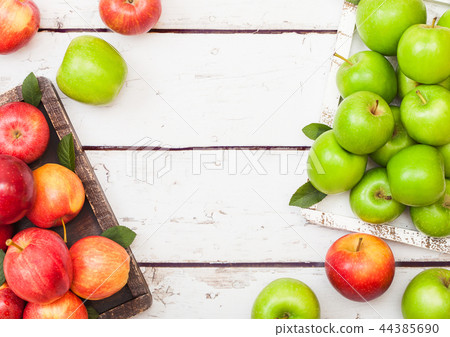 Fresh Organic Green Apples Arranged On Stock Photo 2265694377