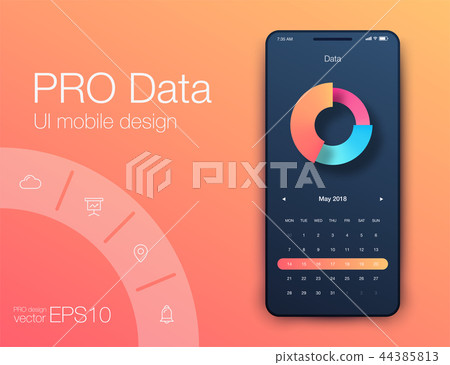 Date application UI design concept stock vector Date application UI design concept stock vector 44385813