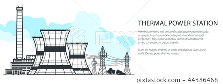 Thermal Power Station Banner 44386468