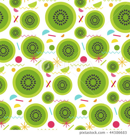 Sweet seamless pattern from tasty kiwi Sweet seamless pattern from tasty kiwi 44386683