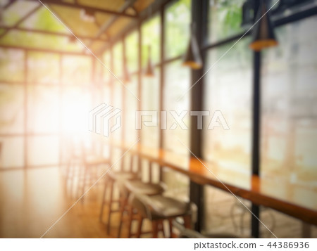 Blurred image of cafe with bokeh background. Blurred image of cafe with bokeh background. 44386936