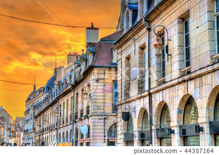 Traditional buildings in the Old Town of Dijon, France 44387164