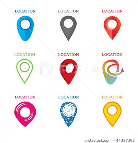 set of geolocation logos - Stock Illustration [44387398] - PIXTA