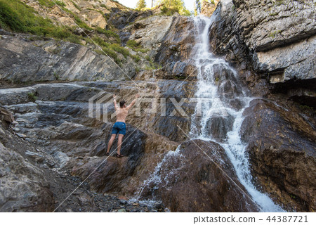 Waterfall in Altai Mountains 44387721