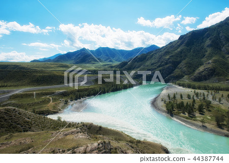 The confluence of two rivers 44387744