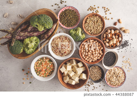 Vegan protein source. Tofu, beans, chickpeas, nuts Vegan protein source. Tofu, beans, chickpeas, nuts 44388087