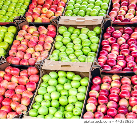 Background of fresh apples of new harvest 44388636