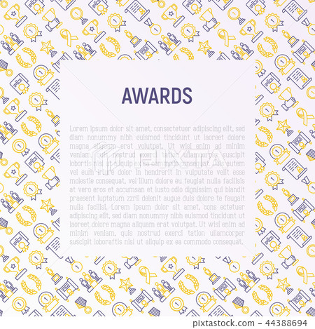 Awards concept with thin line icons - Stock Illustration [44388694] - PIXTA