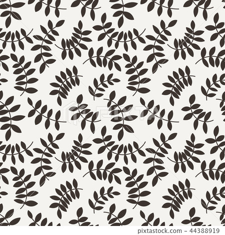 Seamless pattern from leaves and twigs Seamless pattern from leaves and twigs 44388919
