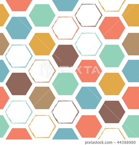 Abstract hexagonal colorful seamless pattern Abstract hexagonal colorful seamless pattern 44388980