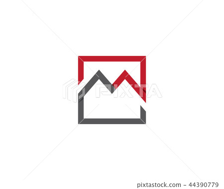 M logo and vector illustration 44390779