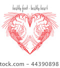 Healthy heart with healthy food 44390898