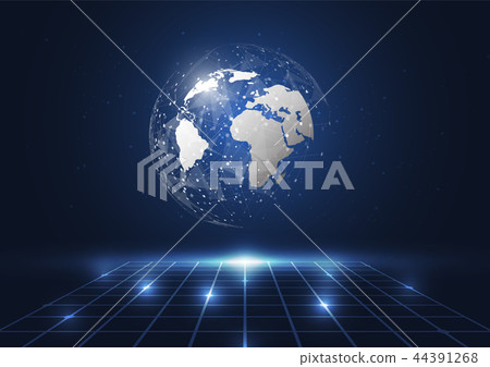 Global network connection. World map point 44391268
