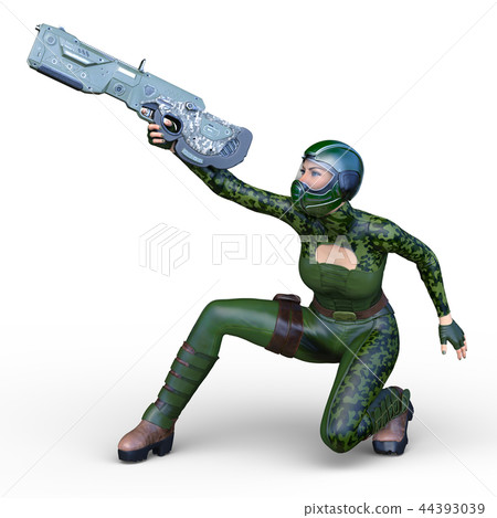 Military woman 44393039