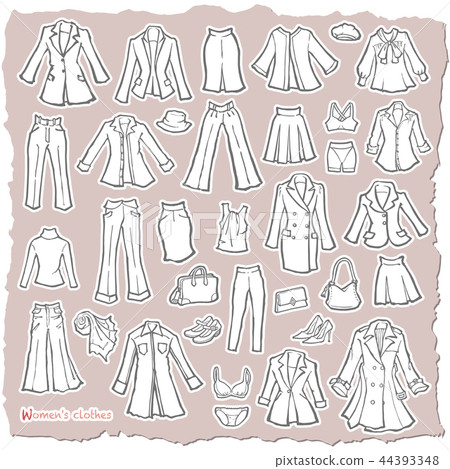 婦女的衣裳的例證 44393348