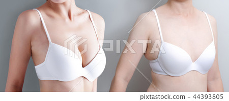 woman with different chest cup 44393805