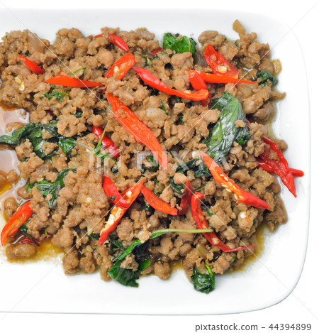 Fried pork basil 44394899