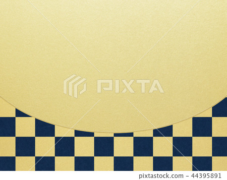 Japanese-Japanese style-Japanese pattern-background-gold leaf-checkered pattern Japanese-Japanese style-Japanese pattern-background-gold leaf-checkered pattern 44395891