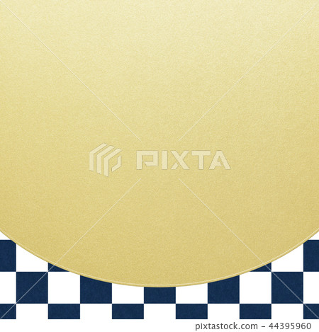 Japanese-Japanese style-Japanese pattern-background-gold leaf-checkered pattern 44395960