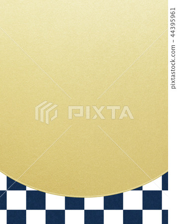 Japanese-Japanese style-Japanese pattern-background-gold leaf-checkered pattern 44395961