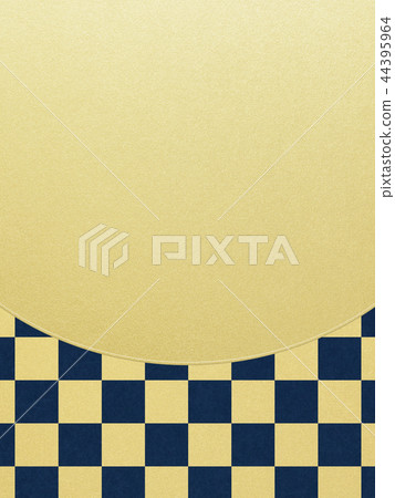 Japanese-Japanese style-Japanese pattern-background-gold leaf-checkered pattern 44395964