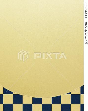 Japanese-Japanese style-Japanese pattern-background-gold leaf-checkered pattern 44395966