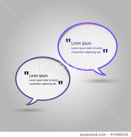 Violet speech bubbles on gray background 44396036