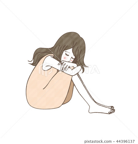 Woman holding a knee 44396137