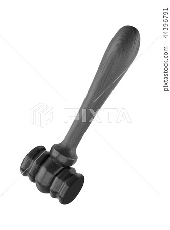 brown gavel isolated on white 44396791