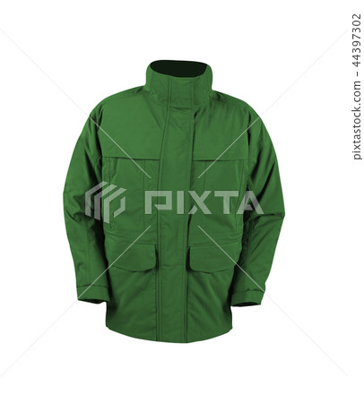 green jacket isolated on white green jacket isolated on white 44397302