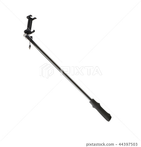 selfie stick with an adjustable clamp on the end selfie stick with an adjustable clamp on the end 44397503