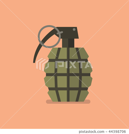 Grenade icon in flat style Grenade icon in flat style 44398706