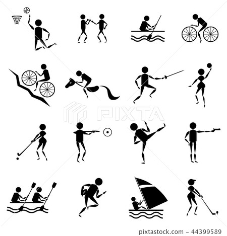 sport icons vector set on white background 44399589