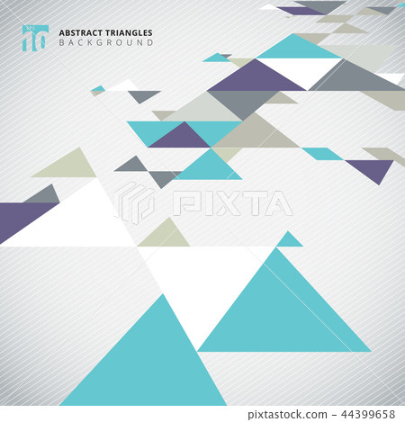 Abstract perspective modern cool color triangles 44399658